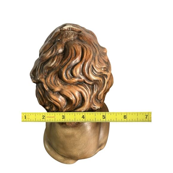 Atlantic Mold Ceramic Lou Lion 8" Tall Hand Painted Vintage Animal Bank 1970 - Picture 3 of 9